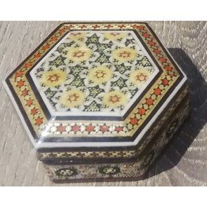 Handmade Khatam Box - Inlaid Decorative Jewelry Box